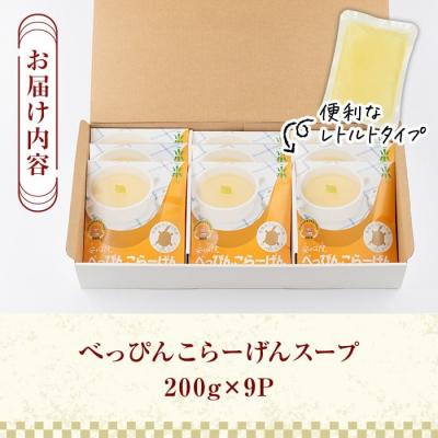 ふるさと納税 宇佐市 安心院べっぴんこらーげんスープ 200g×9【102700601】【安心院すっぽんセンター】_3