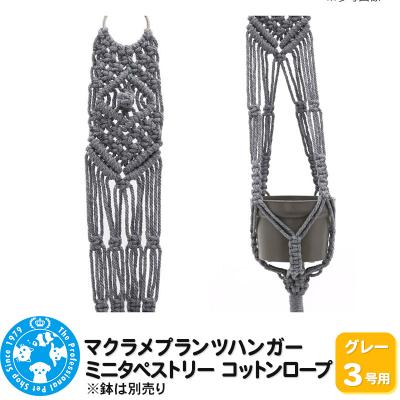ふるさと納税 邑楽町 マクラメプランツハンガー ミニタペストリー コットンロープ 3号用|09_chm-d00101ab