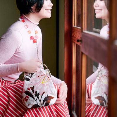 ふるさと納税 京都市 [亥之吉]ベンリーがま口「ゆりあざみ」2wayがま口バッグ