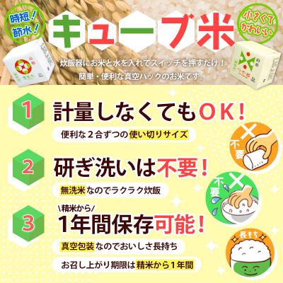 ふるさと納税 山形市 【令和7年産】山形産 無洗米キューブ米つや姫300g×40個 FZ25-896の画像