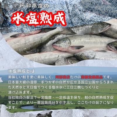 ふるさと納税 釧路市 【4ヶ月連続定期便】北海道産マルア阿部商店特選 氷塩熟成 秋鮭切身 16切 F4F-8088の画像