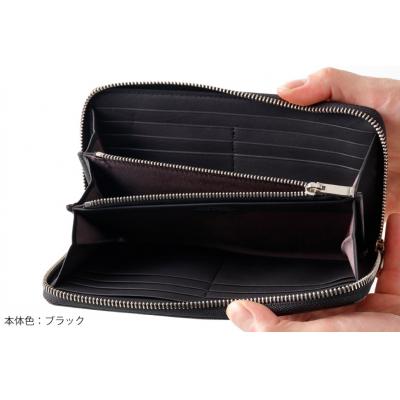 ふるさと納税 砂川市 SOMES 財布 メンズ ディアマン DM-01 ラウンド束入れ ブラック12260607-bkの画像