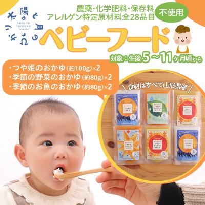 ふるさと納税 山形市 太陽と月のひかり☆通常セット6パック☆[5ヶ月頃から] FZ21-392