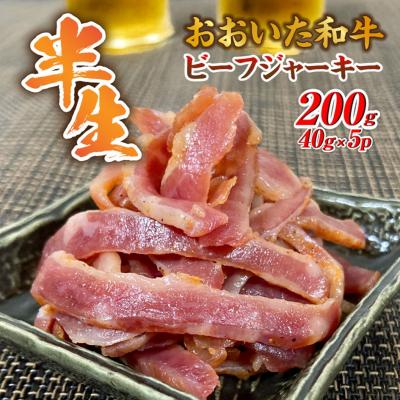 ふるさと納税 国東市 [黒毛和牛] おおいた和牛 半生 ビーフジャーキー 200g (40g×5P) _2392R-1