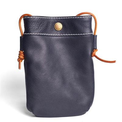 ふるさと納税 栃木市 天神ワークス レザーサコッシュSP04[NAVY]