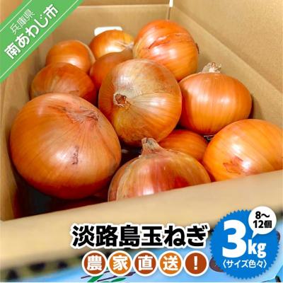 ふるさと納税 南あわじ市 農家直送![奈良農園]淡路島玉ねぎ ≪3kgサイズ色々≫