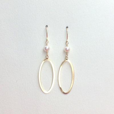 ふるさと納税 甲府市 K18 あこや真珠3.5mm　ピアス APE4771_1