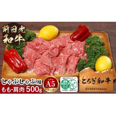 ふるさと納税 栃木市 とちぎ和牛・前日光和牛(もも肩肉・すき焼き・しゃぶしゃぶ用肉500g)
