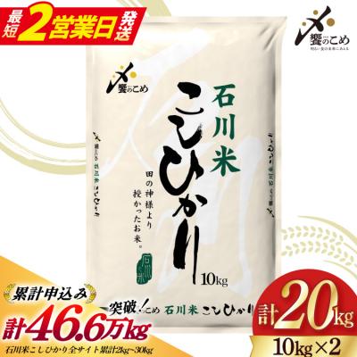 ふるさと納税 宝達志水町 [最短2営業日発送]令和7年 石川米 こしひかり 精米 20kg [38601199-sp]