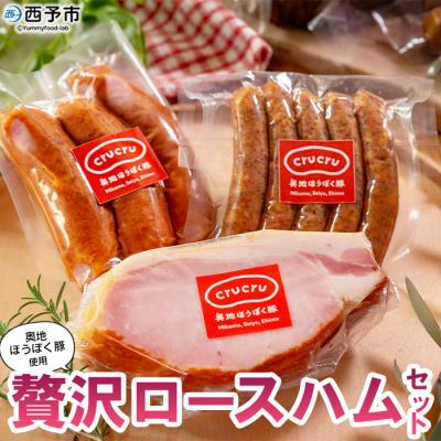 ふるさと納税 西予市 <奥地ほうぼく豚を使った贅沢ロースハムセット>