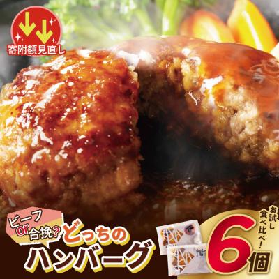 ふるさと納税 福智町 寄附額改定↓↓ どっちのハンバーグ!?デミグラスソース6個セット