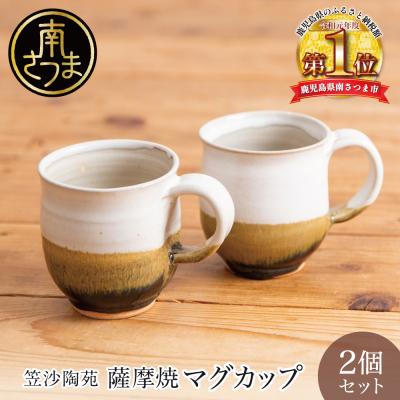 ふるさと納税 南さつま市 [薩摩焼]ペアマグカップ(アメ釉×籾灰釉) 2個セット 陶器 薩摩焼 焼物