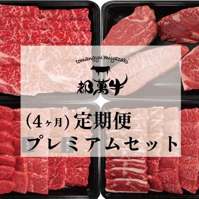 ふるさと納税 西都市 都萬牛[定期便] プレミアムセット(4回定期便)ステーキ焼肉すき焼きしゃぶしゃぶ[2580]