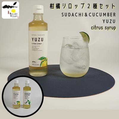 ふるさと納税 小松島市 柑橘シロップ2種セット (ゆずシロップ1本・すだち&amp;きゅうりシロップ1本)