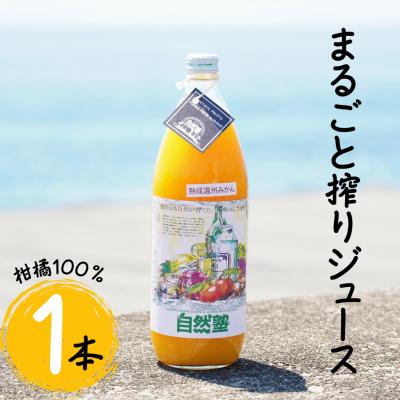 ふるさと納税 熊野市 12.自然塾 柑橘100%まるごと絞りジュース 1本入り