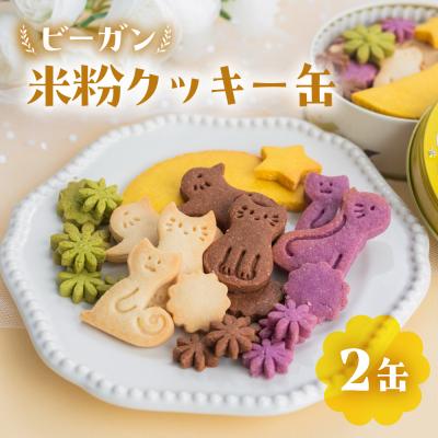 ふるさと納税 下呂市 ビーガン 米粉クッキー缶 2缶セット(100g×2) [96-8]