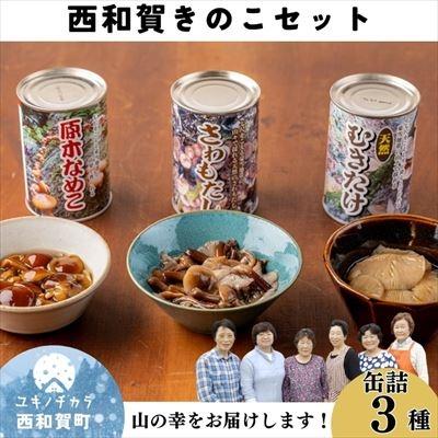 ふるさと納税 西和賀町 西和賀きのこ(なめこ、むきたけ、さわもだし)3種セット