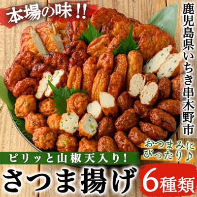 ふるさと納税 いちき串木野市 松下商店のさつま揚げ6種詰め合わせ!山椒天入り♪