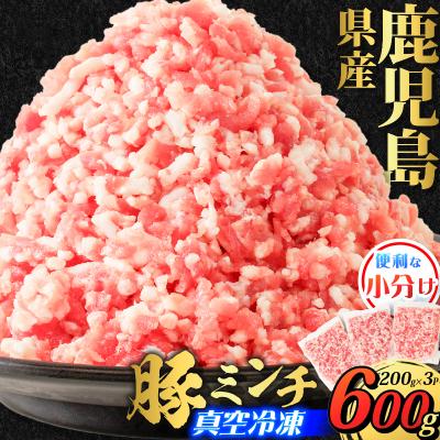 ふるさと納税 鹿児島市 鹿児島県産 豚ミンチ 200g×3パック 計600g