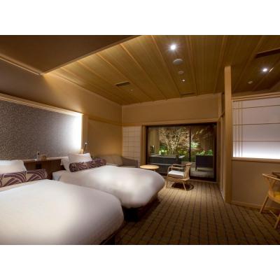 ふるさと納税 京都市 [清水小路 坂のホテル京都]1泊2食付ペア宿泊券&lt;露天風呂付きグランデツイン&gt;