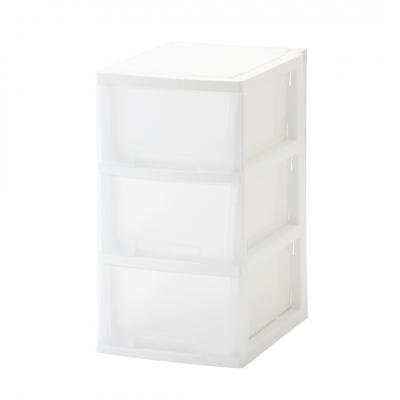 ふるさと納税 三条市 NEWLIFE スリムチェスト 3段 クリア 収納ケース 衣装ケース 