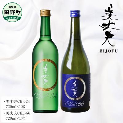 ふるさと納税 田野町 [四国一小さなまちの地酒]美丈夫CEL-24+美丈夫CEL-66 各720ml×各1本セット