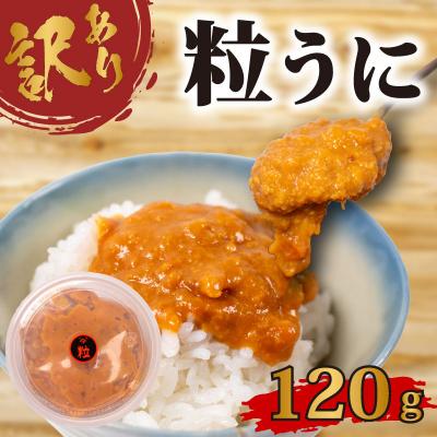 ふるさと納税 下関市 訳あり 増量 粒ウニ 120g うに甚 下関 山口