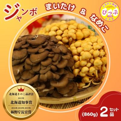 ふるさと納税 比布町 遠藤農産 ジャンボまいたけ・なめこセット
