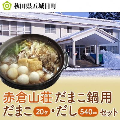 ふるさと納税 五城目町 だまこ鍋用だまこ20ヶ・だし(540cc)セット