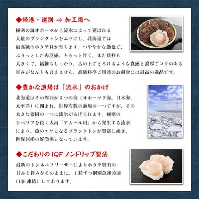 ふるさと納税 紋別市 【甲羅組】【訳あり】ほたて貝柱 1kg【欠け/サイズ不揃い】の画像
