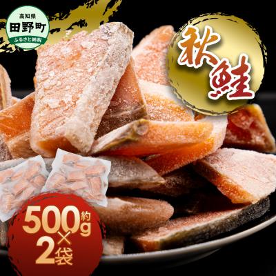 ふるさと納税 田野町 [四国一小さなまち]秋鮭のぶつ切り 約1kg(500g×2袋)★冷凍★ 小分けカット