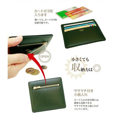ふるさと納税 江東区 キプリス本革製小銭入れ付きカードケース(マネー