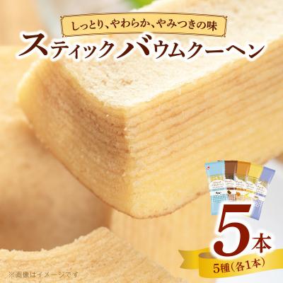 ふるさと納税 小牧市 エースベーカリー スティックバウムクーヘン 5種詰合せ バームクーヘン 詰め合わせ[134T15]