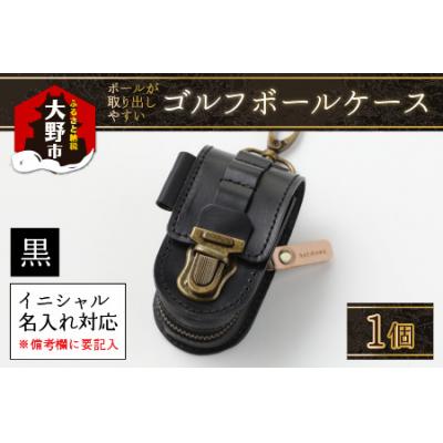 ふるさと納税 大野市 [5色から選べる]ボールが取出しやすい ゴルフボールケース 黒