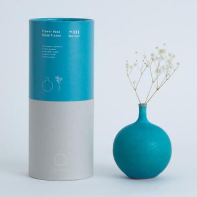 ふるさと納税 京都市 [ZUIKOU]フラワーベース&amp;ドライフラワー No.011 Blue Jasper ×