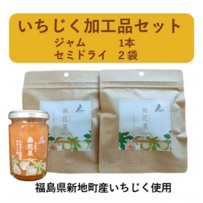 ふるさと納税 新地町 新地町産いちじく加工品セット(いちじくジャム1本、いちじくセミドライフルーツ2袋)