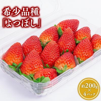 ふるさと納税 平川市 いちご よつぼし 約200g×4パック