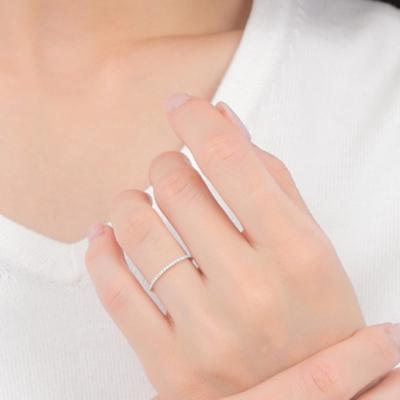 ふるさと納税 甲府市 K10WG ダイヤモンド0.08CT極細リングR4004DI-2 |  | 02