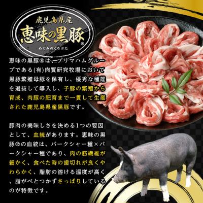 ふるさと納税 いちき串木野市 鹿児島県産恵味の黒豚 しゃぶしゃぶ(ロース・かたロース・豚ばら)+切落しセット 合計3kg |  | 03