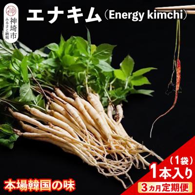 ふるさと納税 神埼市 [3カ月定期便]一子相伝 秘伝のエナキム(高麗人参スプラウト・キムチ)1袋1本入り(H104143)