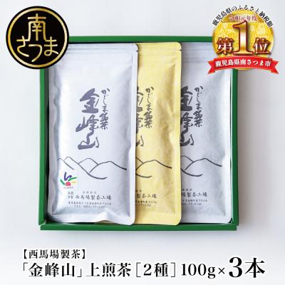 ふるさと納税 南さつま市 [西馬場製茶]かごしま茶 上煎茶(2種) 3本セット(100g×3)