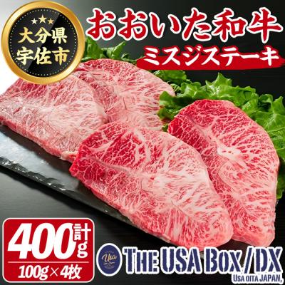 ふるさと納税 宇佐市 おおいた和牛 ミスジ ステーキ(100g×4枚)[114003800][地域商社USA]