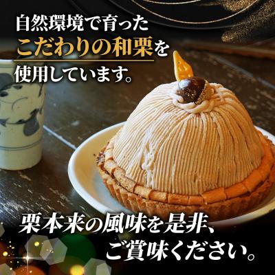 ふるさと納税 愛南町 菓子職人が作ったモンブランケーキ( 1ホール :約900g ) 国産 和栗 寿提夢 愛南町 愛媛県_2