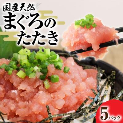 ふるさと納税 土佐清水市 国産天然まぐろのたたき 80g×5パック 鮪 マグロ ネギトロ 海鮮丼 寿司 惣菜[R01196]