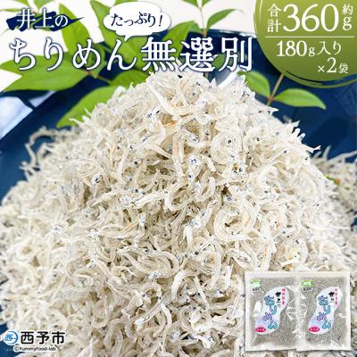 ふるさと納税 西予市 <井上のちりめん 無選別 合計約360g(180g入り×2袋)> ちりめんじゃこ タコ エビ イカ