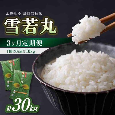 ふるさと納税 大江町 [定期便3ヶ月]特別栽培米 雪若丸 10kg×3回 合計30kg [山形県産]