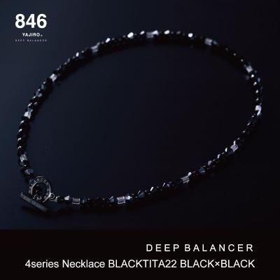 ふるさと納税 京都市 [846YAJIRO]〔スポーツネックレス〕4シリーズ[BLACK×BLACK]Mサイズ45センチ