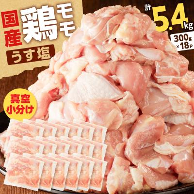 ふるさと納税 鹿児島市 【国産】鶏モモ(うす塩)5.4kg(300g×18P)K025-012_08 | 