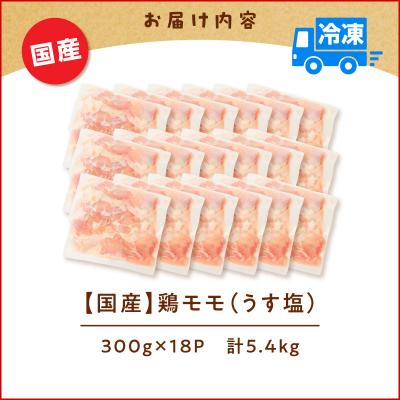 ふるさと納税 鹿児島市 【国産】鶏モモ(うす塩)5.4kg(300g×18P)K025-012_08 |  | 03