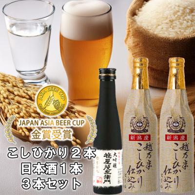 ふるさと納税 阿賀野市 スワンレイクビール 金賞受賞入り こしひかり仕込みビール2本&amp;白龍酒造特撰大吟醸1本 詰め合わせ